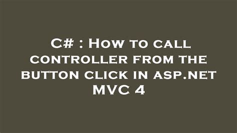 how to call a controller in mvc
