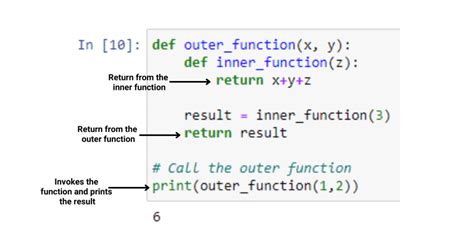 how to call nested function in python