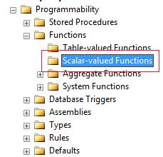 how to call scalar valued function in sql server
