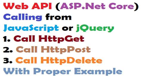 how to call web api using jquery