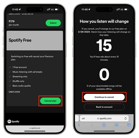 how to cancel a spotify subscription without logging in