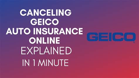 how to cancel geico coverage online
