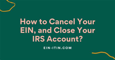 how to cancel irs account