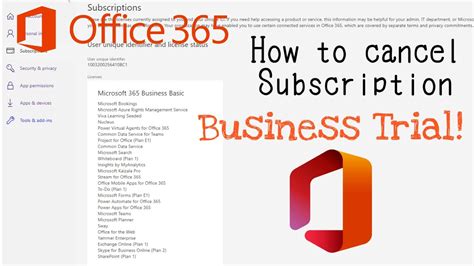 how to cancel office 365 business trial