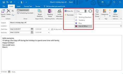 how to cancel out of office message in outlook