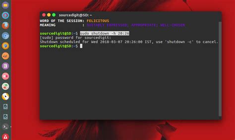 how to cancel shutdown command linux