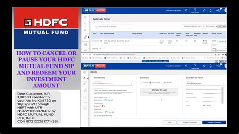how to cancel sip in hdfc bank