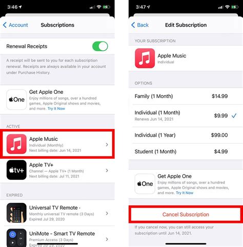 how to cancel subscriptions on amazon app on iphone
