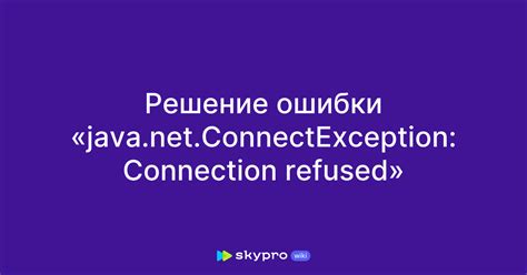 How To Catch Connection Refused Exception In Java