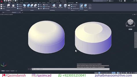 How To Chamfer A Cylinder In Autocad