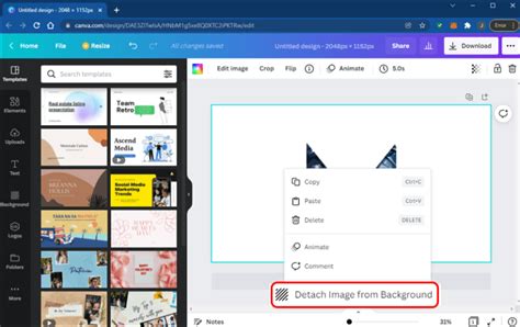 how to change a background image in canva