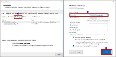 how to change a folder name in outlook email
