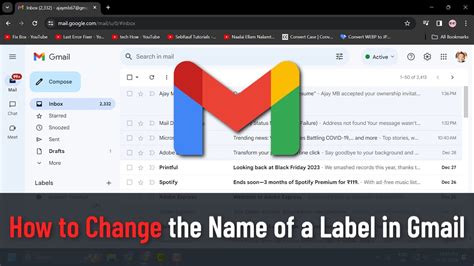 how to change a label name in gmail app