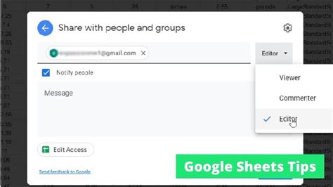 how to change access in google sheets