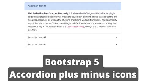 how to change accordion icon bootstrap 5