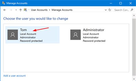 how to change admin password on windows 10