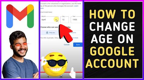 how to change age in gmail account