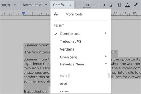 how to change all text in google docs