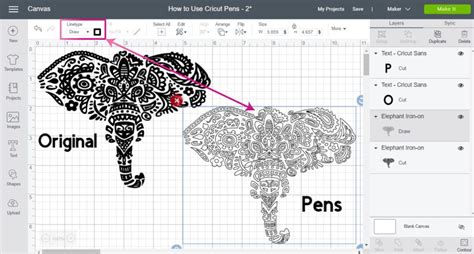 How To Change An Image From Cut To Draw On Cricut