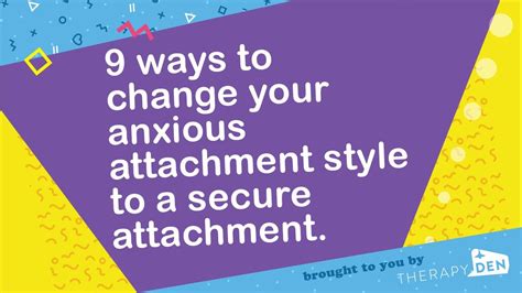 how to change anxious attachment to secure