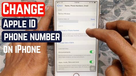 how to change apple id phone number