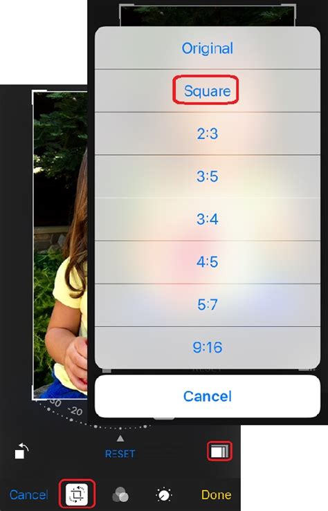 how to change aspect ratio on iphone x