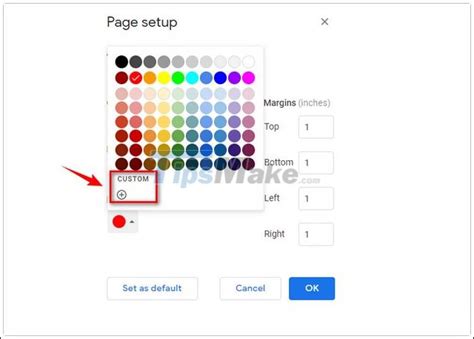 how to change background colour in docs