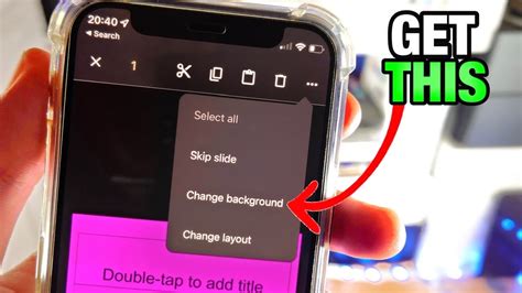 how to change background in google slides on iphone