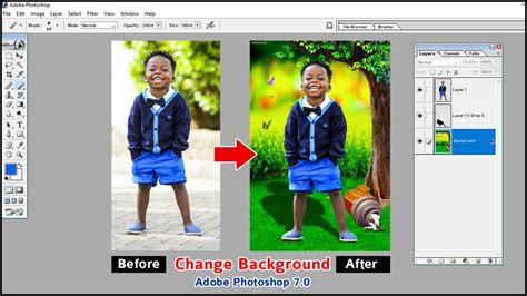 how to change background in photoshop 7