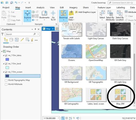 how to change basemap projection in arcgis pro