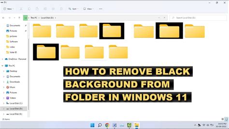 How To Change Black Background On Folder