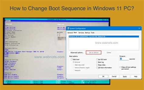 how to change boot sequence in windows 11