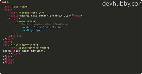 how to change border color of image in css