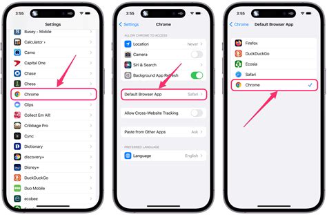 how to change browsing settings on iphone