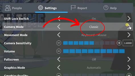 how to change camera lock roblox
