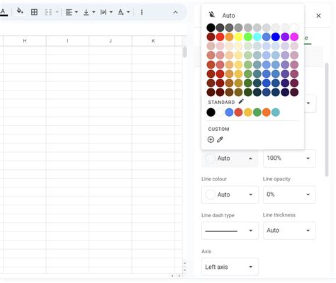 how to change chart background color in google sheets