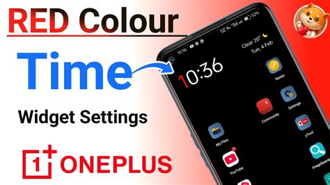 how to change clock widget color in oneplus