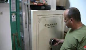 how to change code on cannon safe without key