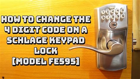 how to change code on schlage lock fe595