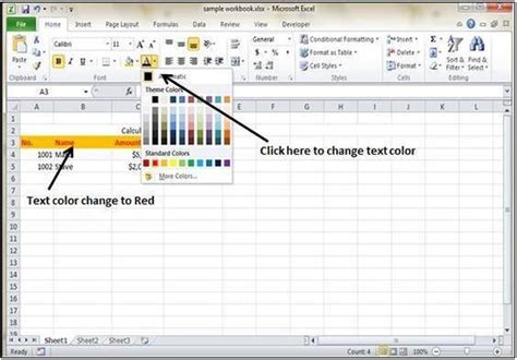 MS Excel 2010 Change the fill color of a cell based on the value of an