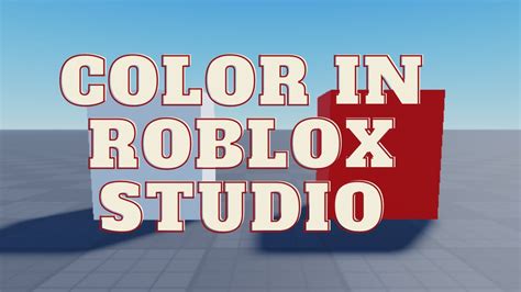 how to change color of something in roblox studio