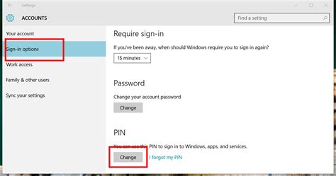 how to change computer pin