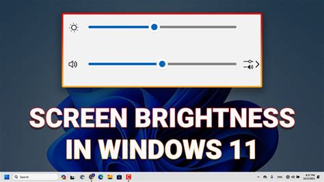 how to change computer screen brightness windows 11