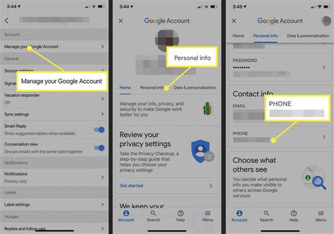 how to change contact number in email gmail
