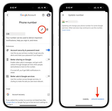 how to change contact number on google map