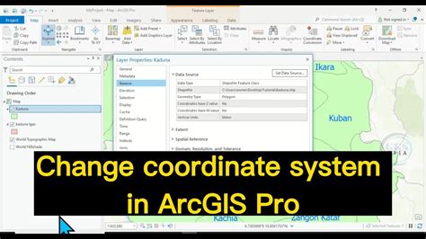 how to change coordinate system in arcgis online
