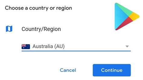 how to change country on android