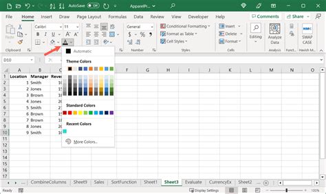 how to change ctrl f highlight color in excel