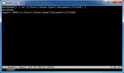 how to change current directory in git bash