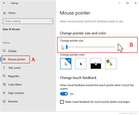 how to change cursor back to normal windows 10